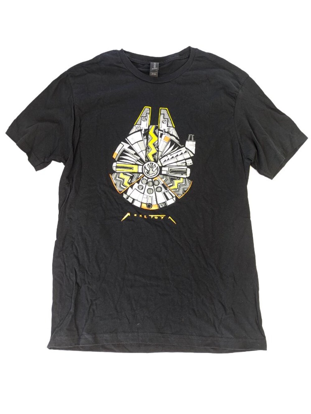 Star Wars T-Shirt - Men's Medium - Graphic Art Millennium Falcon
